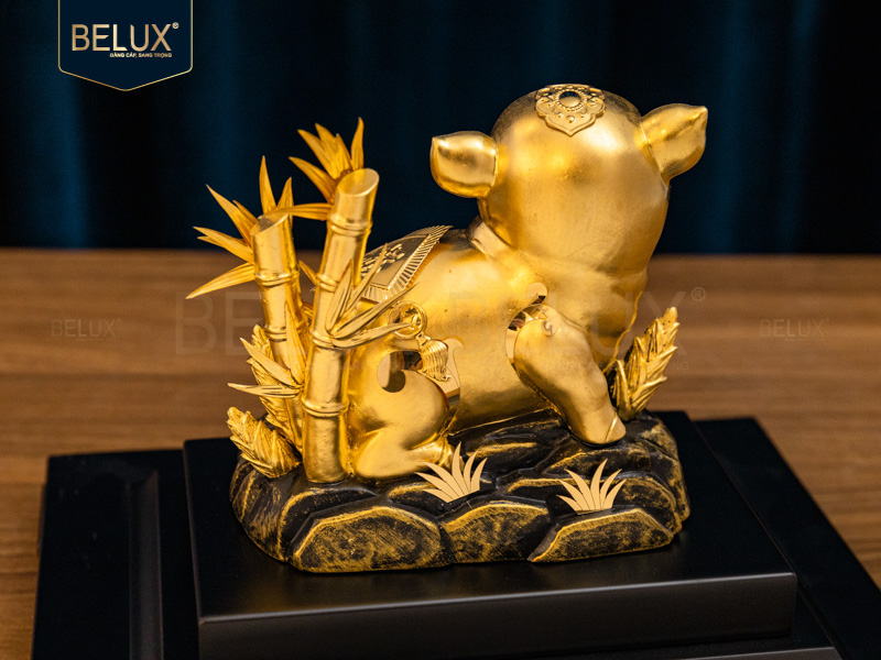 Tượng Heo Dát Vàng 24K